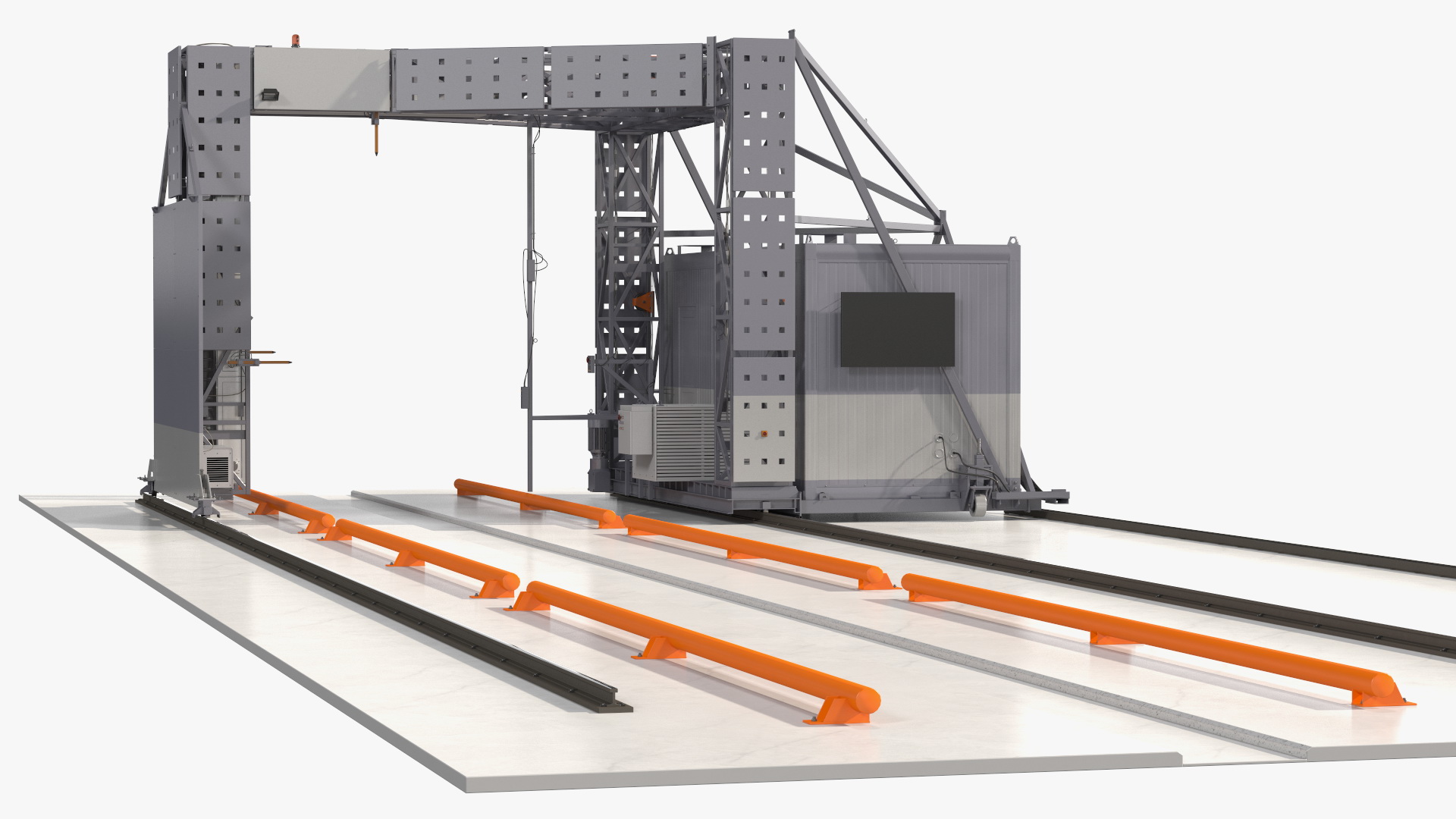 3D Gantry Inspection System Rigged