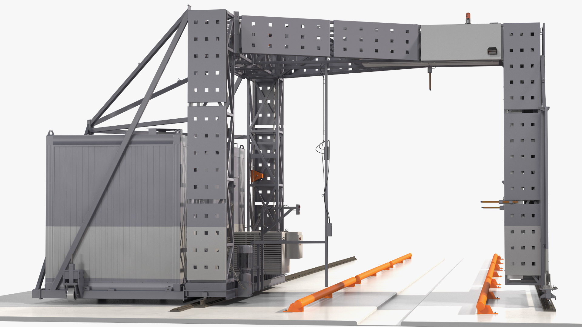 3D Gantry Inspection System Rigged