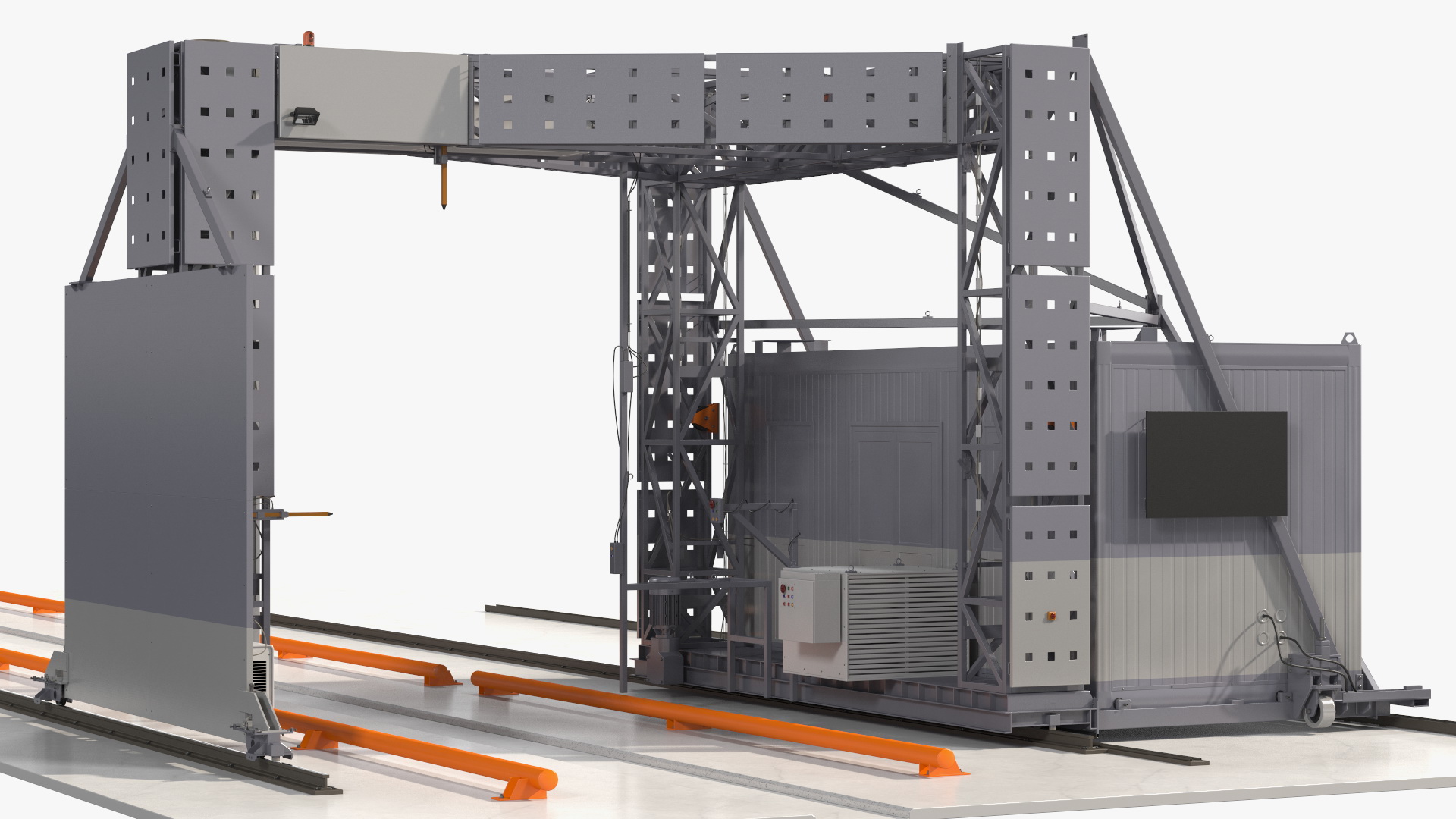 3D Gantry Inspection System Rigged