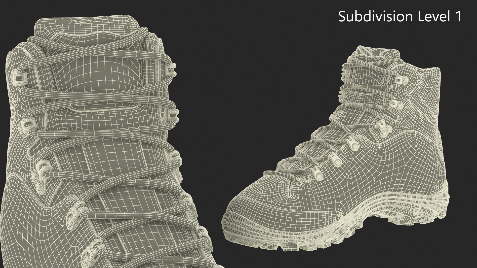 Urberg Boots for Hiking Black 3D model