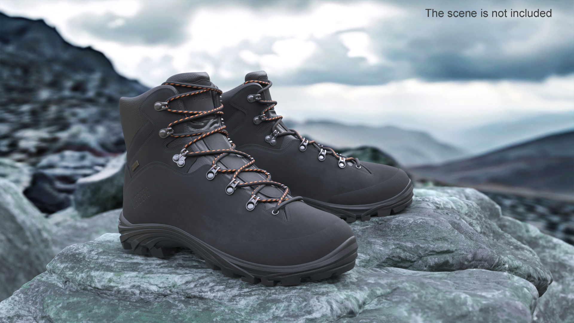 Urberg Boots for Hiking Black 3D model