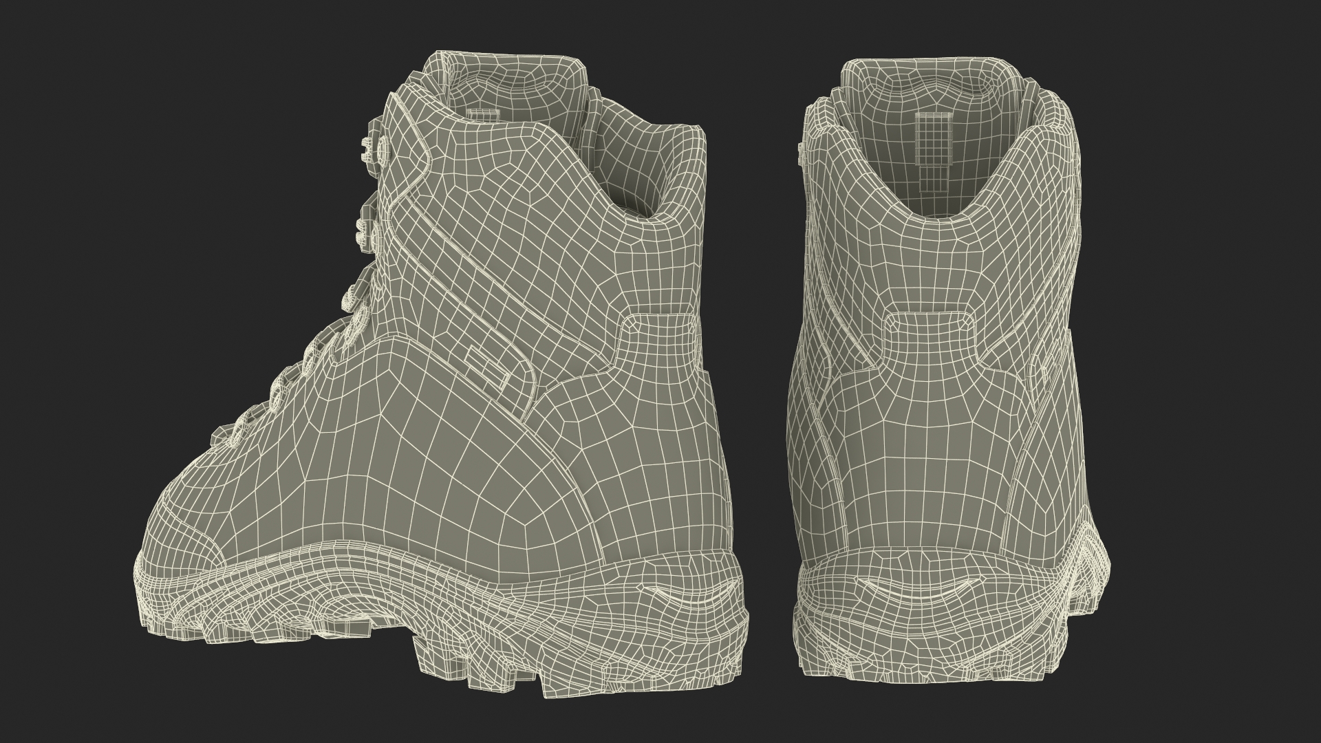 Urberg Boots for Hiking Black 3D model