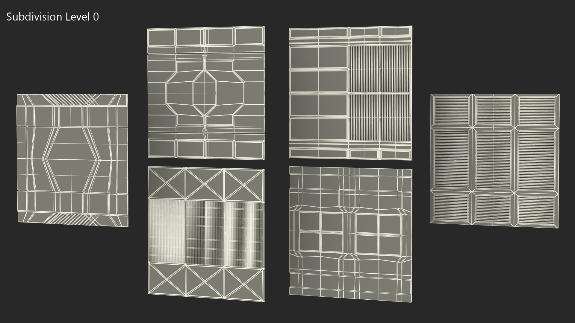 Futuristic Floor Panels Set 3D