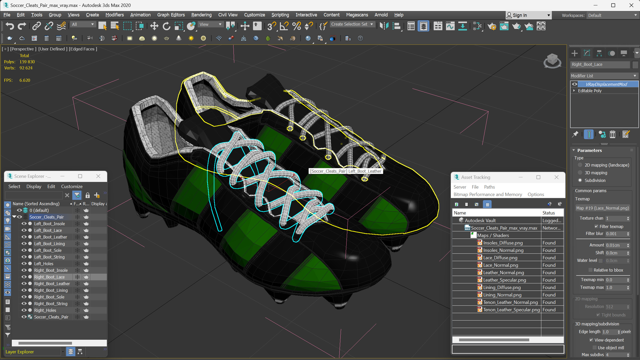 3D Soccer Cleats Pair model