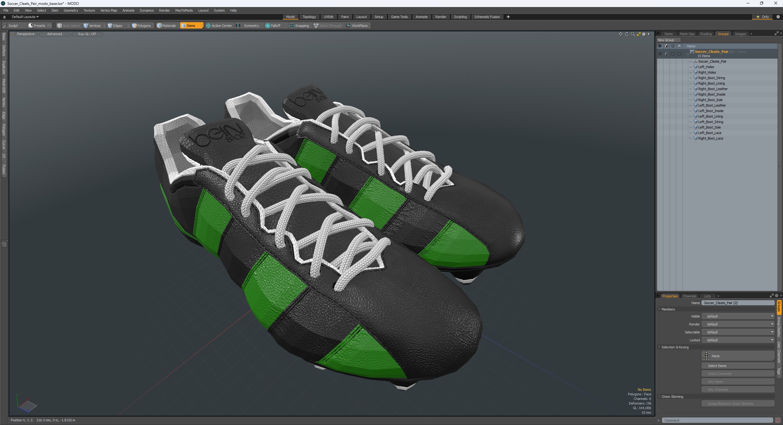 3D Soccer Cleats Pair model