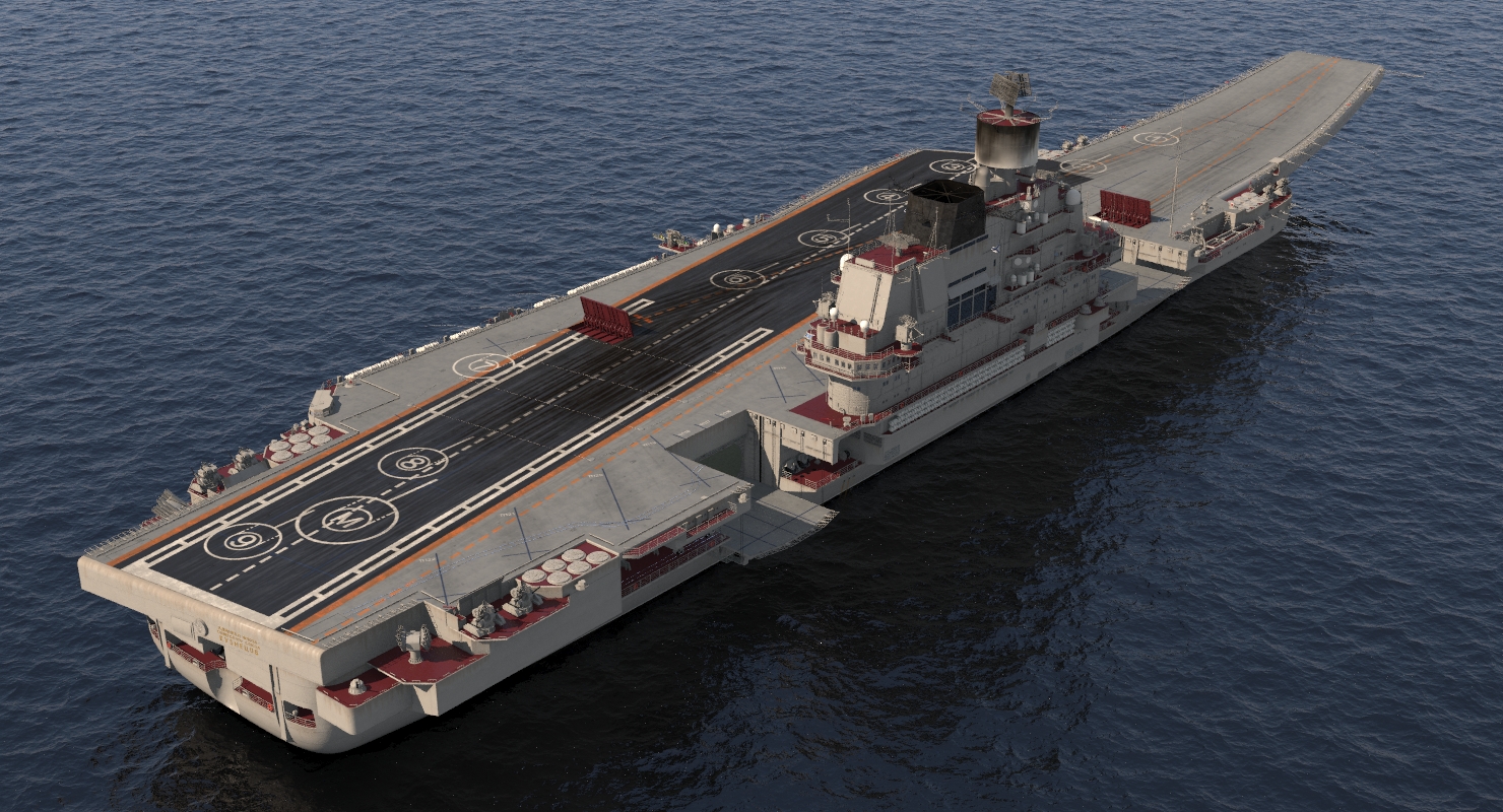 Aircraft Carrier Kuznetsov with Jet Rigged 3D