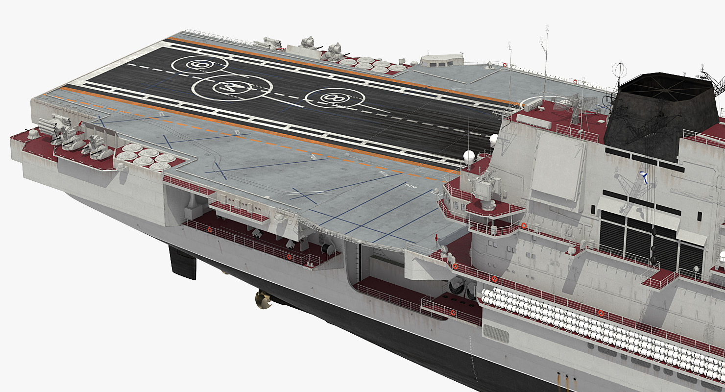 Aircraft Carrier Kuznetsov with Jet Rigged 3D