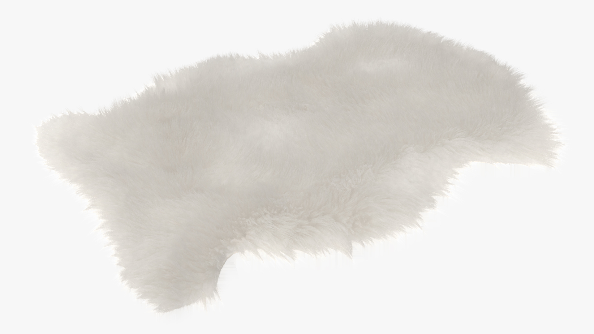 3D Natural Sheepskin Rug White Fur