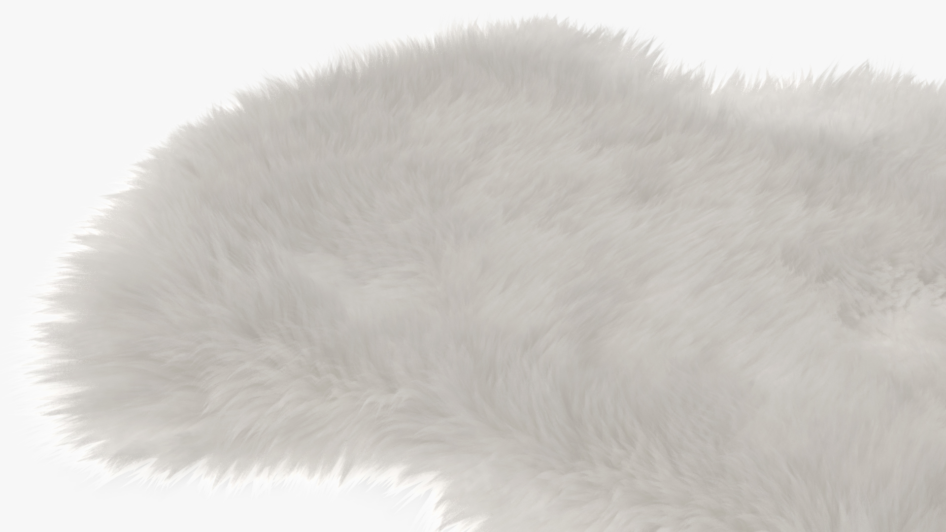 3D Natural Sheepskin Rug White Fur