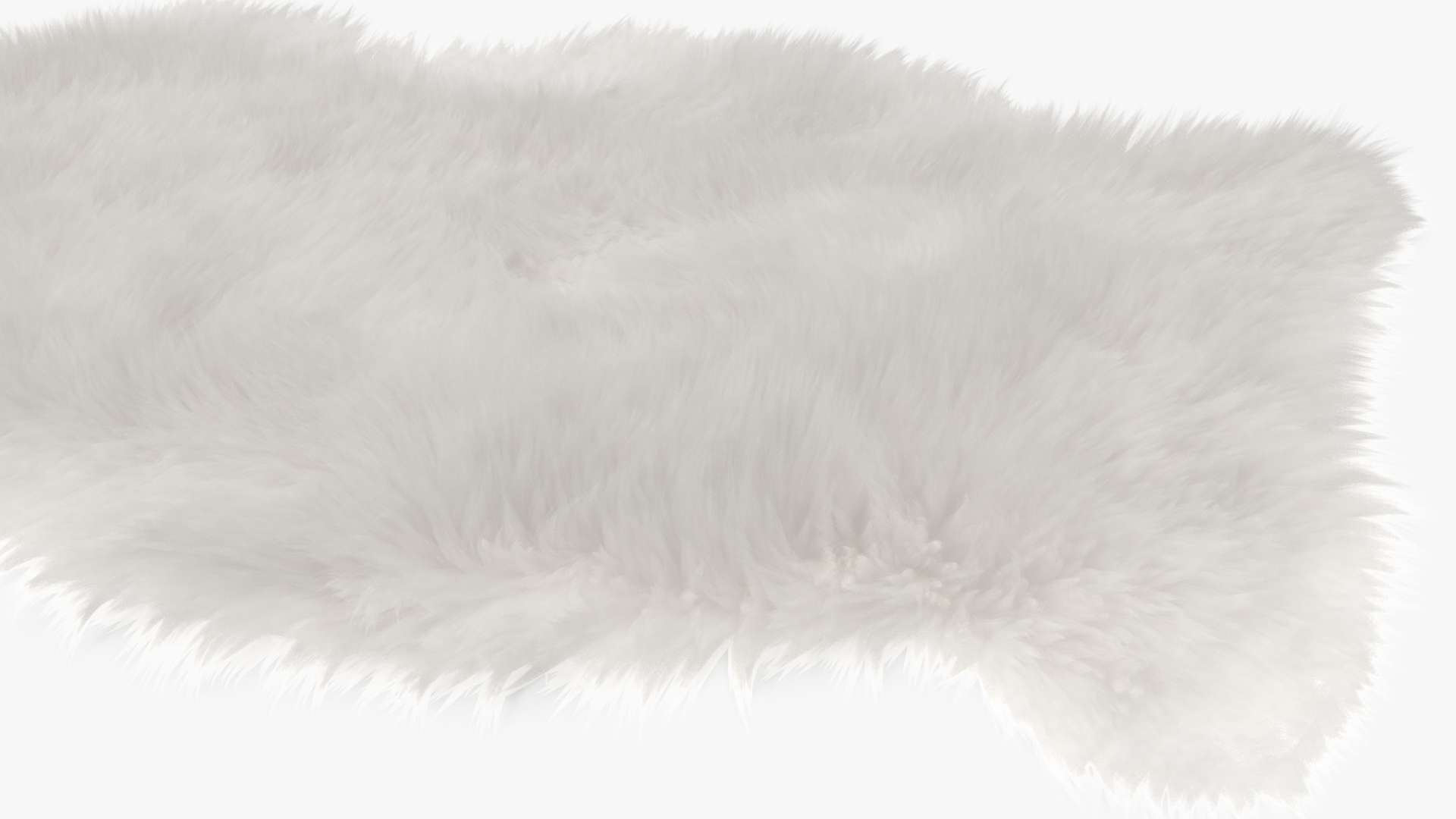 3D Natural Sheepskin Rug White Fur