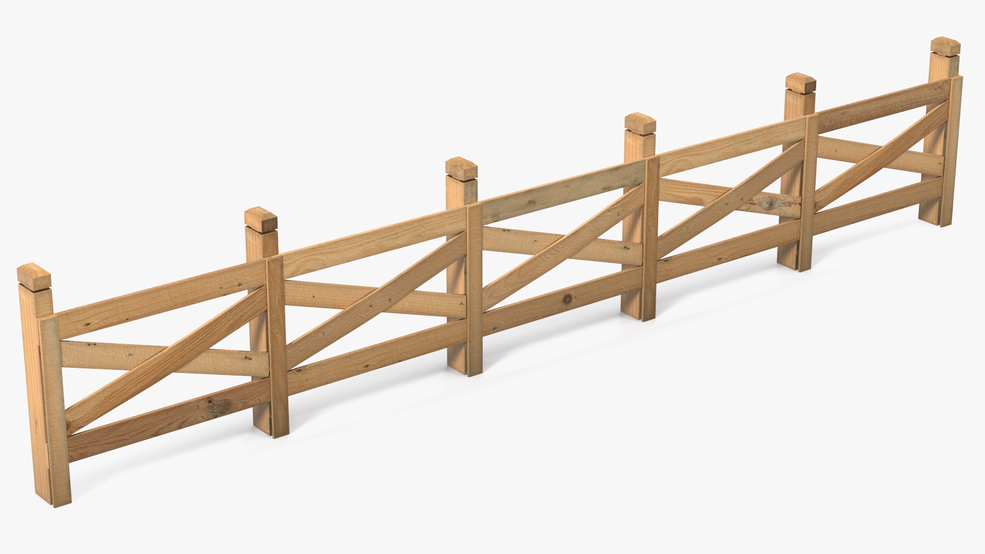 Farm Wooden Fence 3D