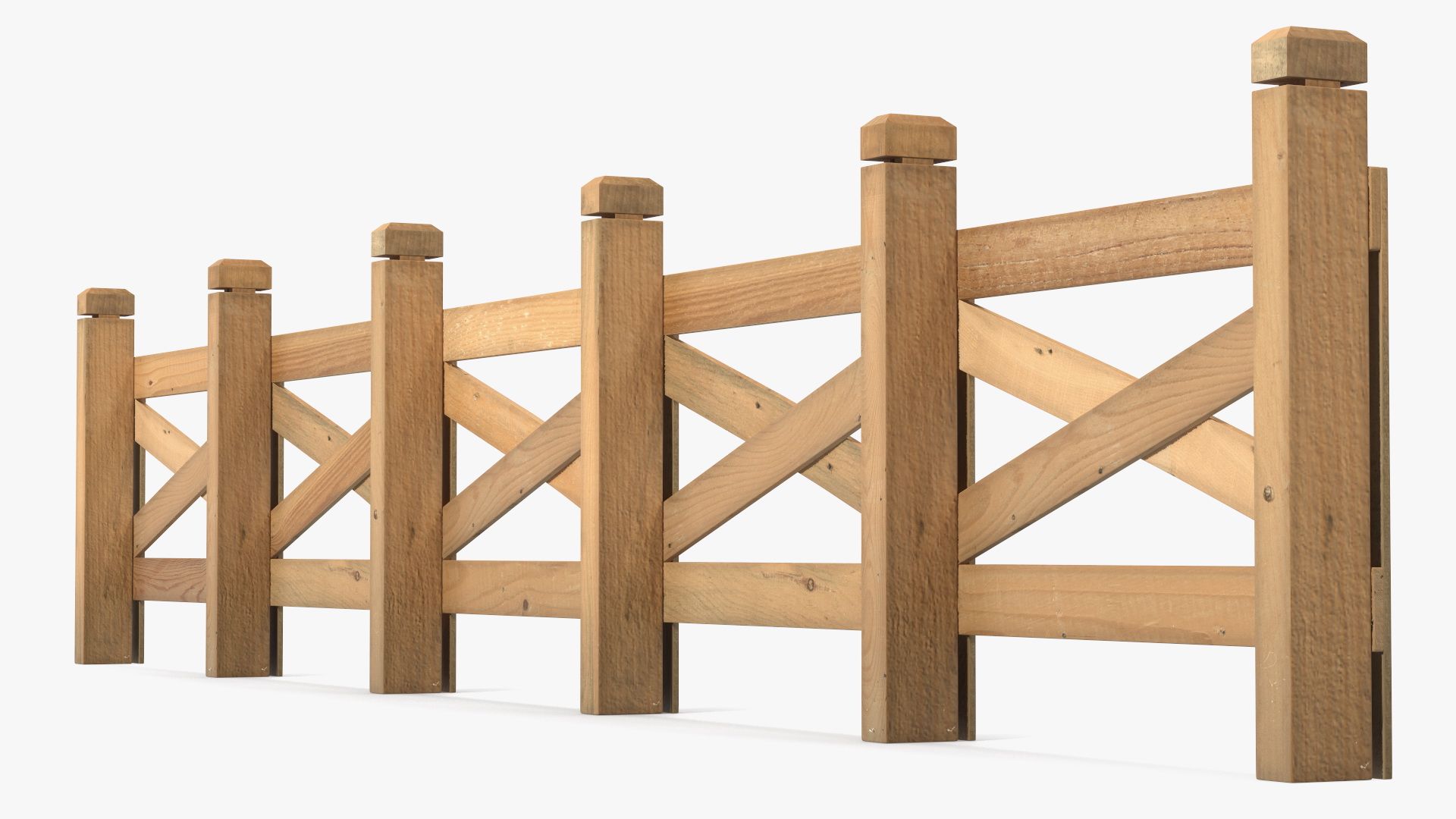 Farm Wooden Fence 3D