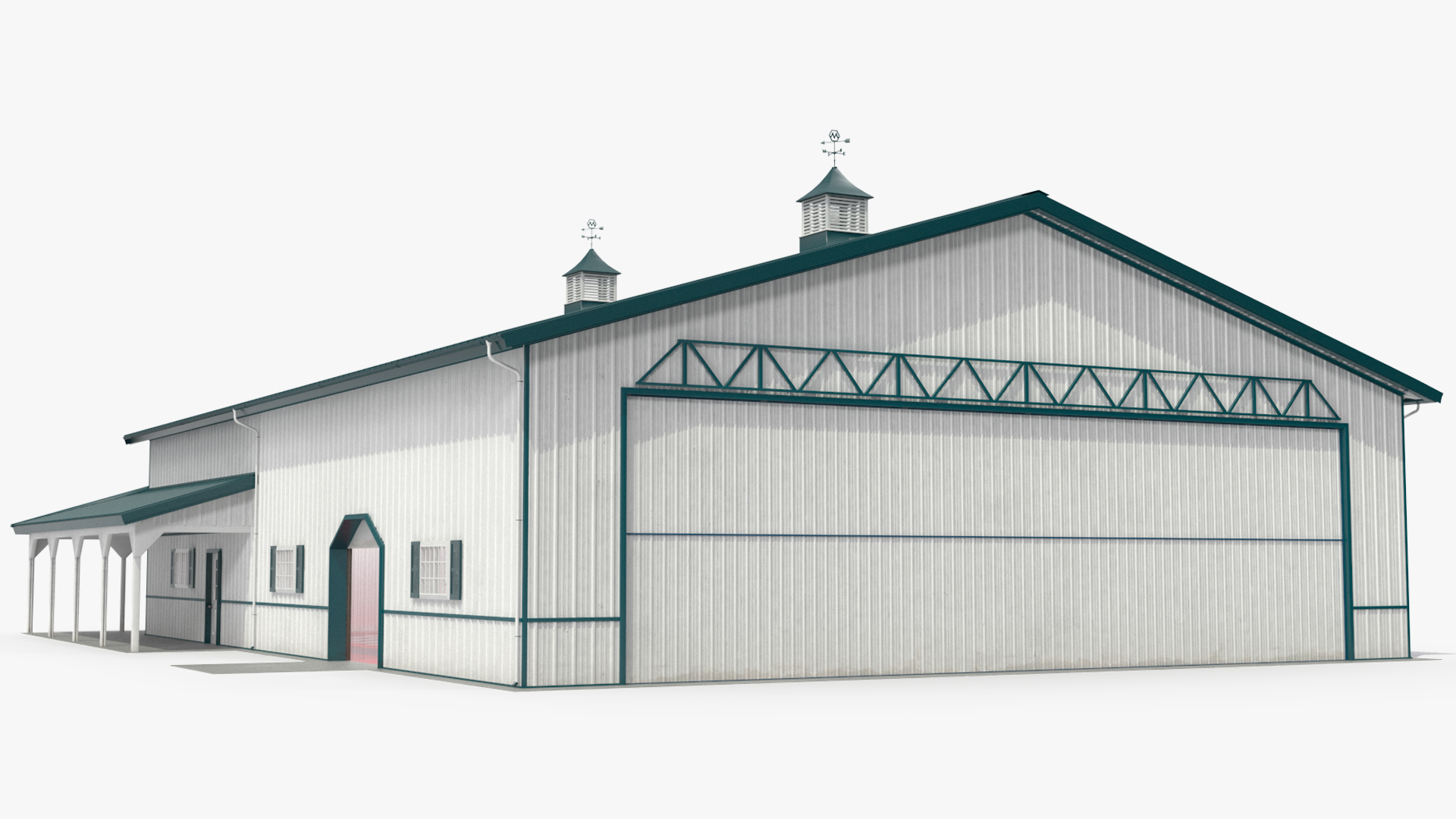 3D Airplane Aircraft Hangar Rigged