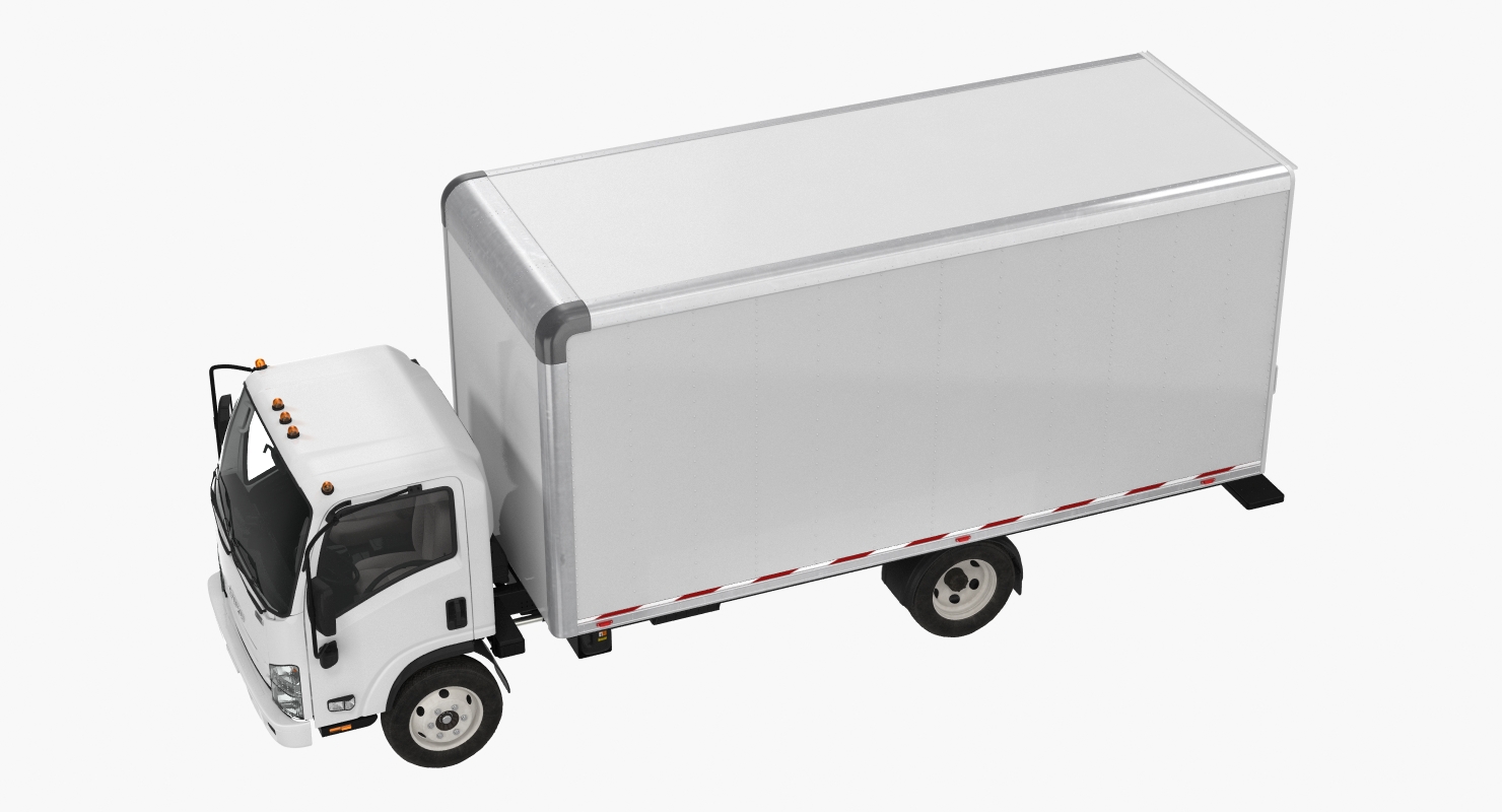 3D model Box Truck Isuzu NPR 2018 Simple Interior