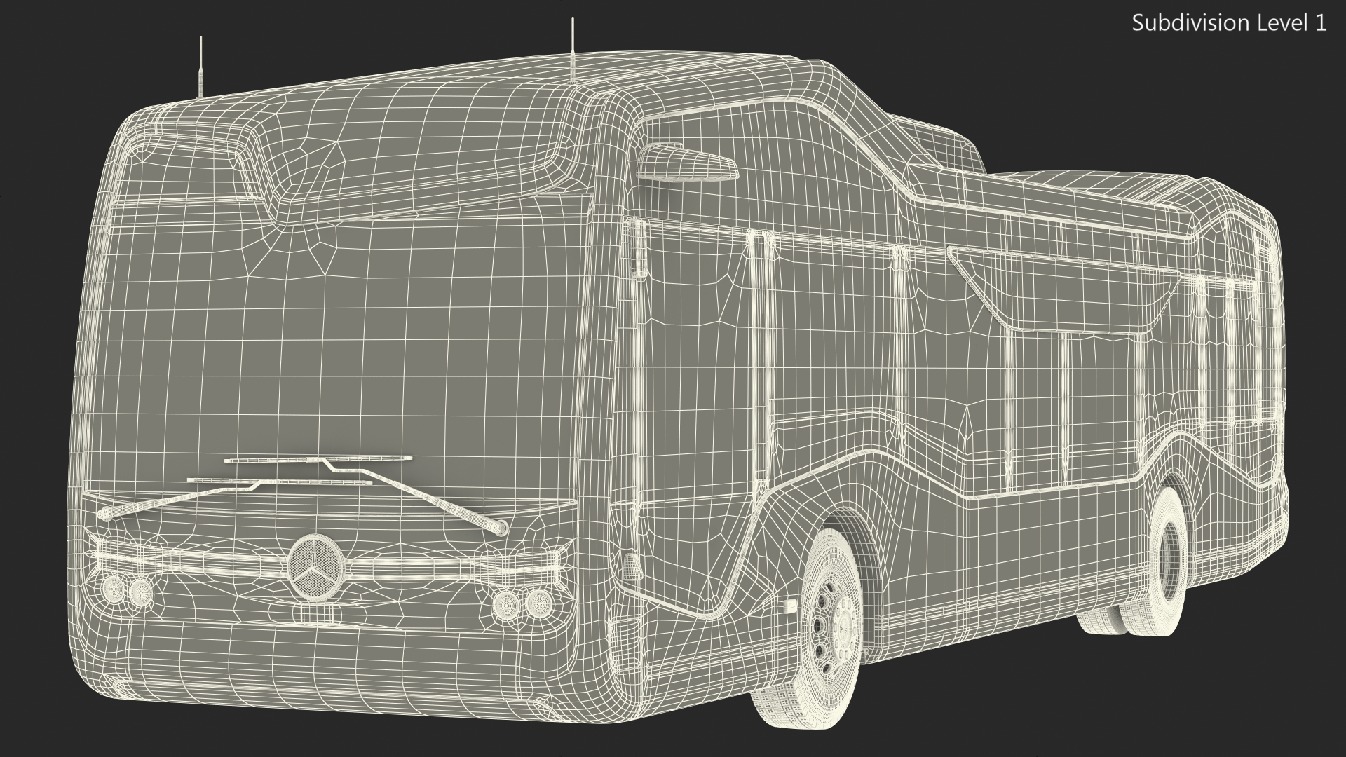 3D model Mercedes Future Bus Simple Interior