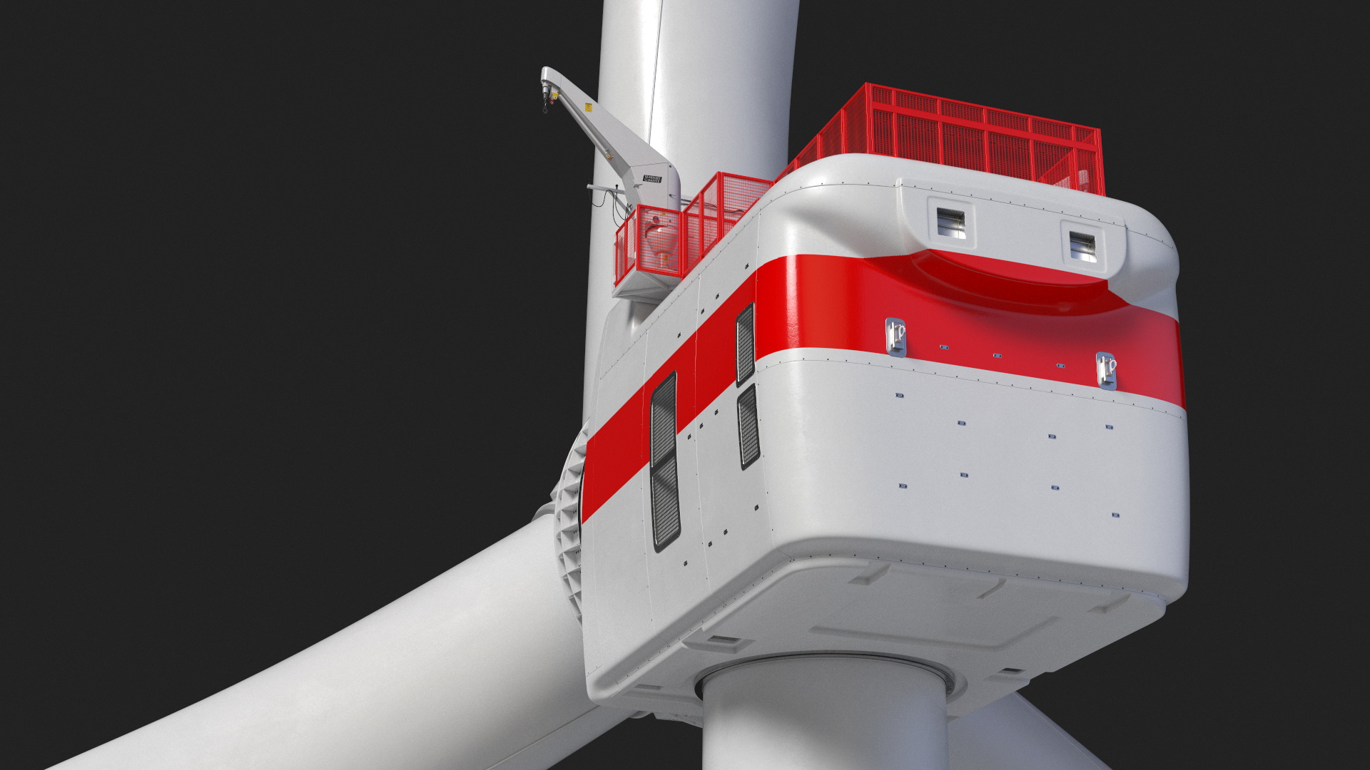 3D Crane Seasight Davits on Offshore Wind Turbine