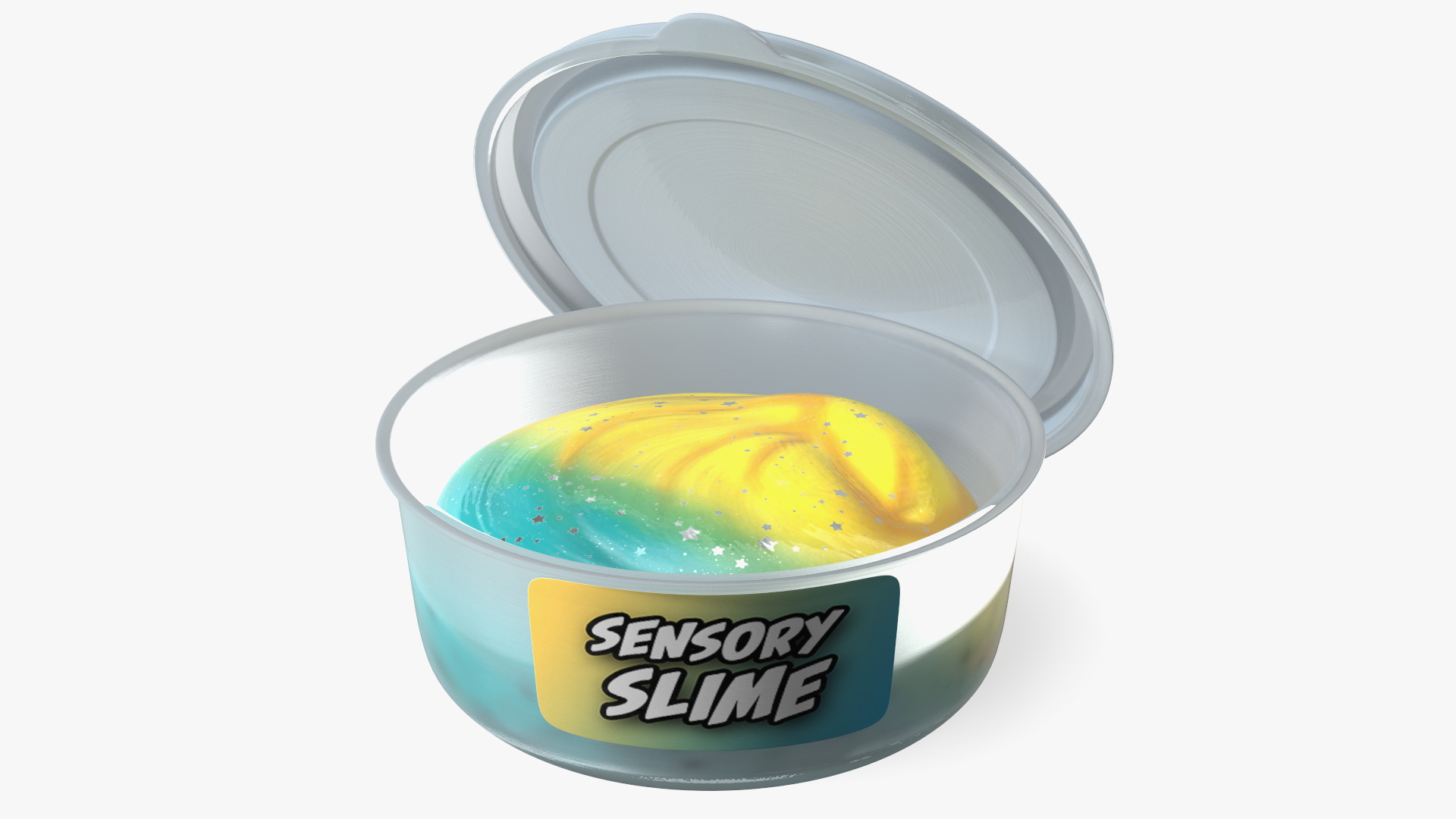 3D Blue Yellow Pot Toy Slimes