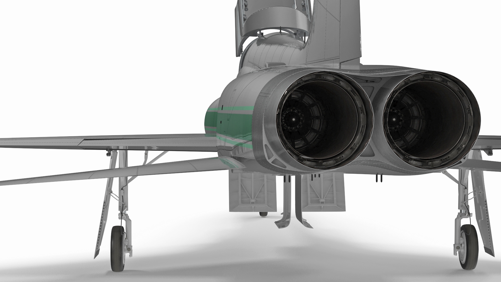 Two-seat Supersonic Jet Trainer Grey Rigged for Maya 3D