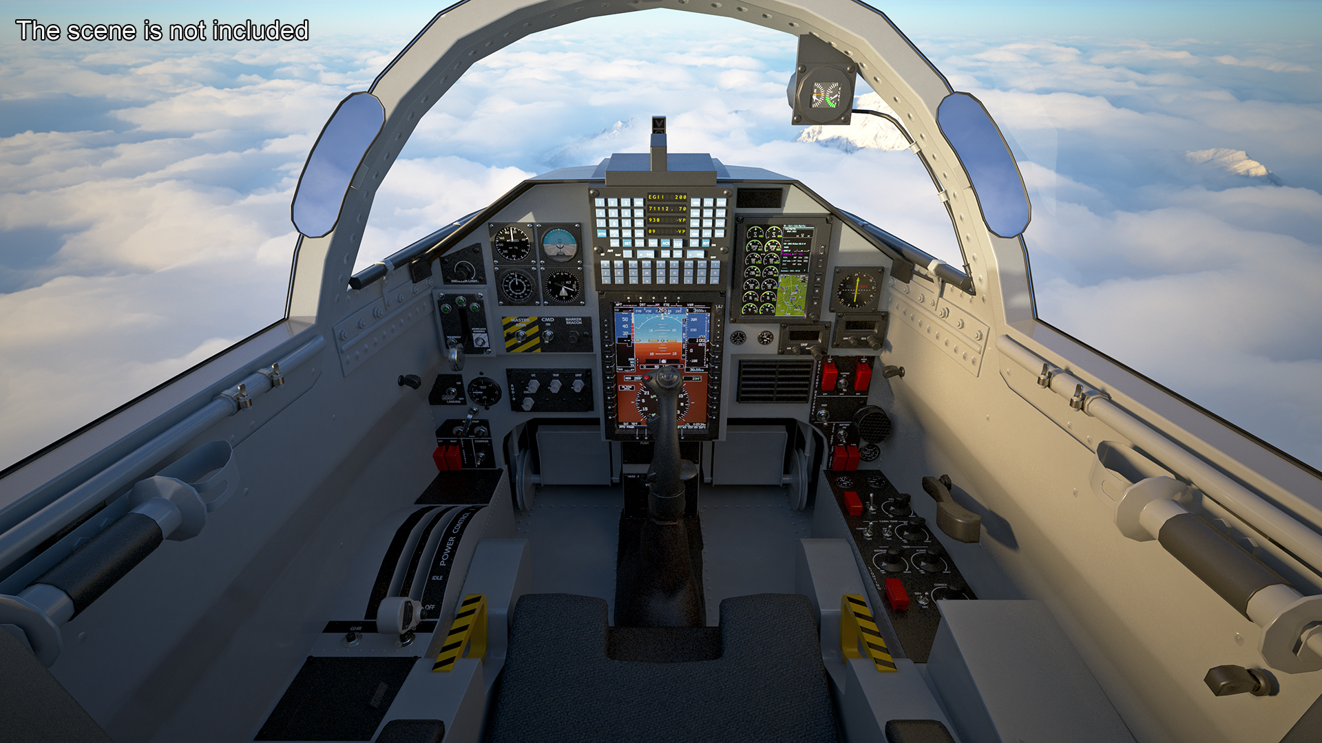 Two-seat Supersonic Jet Trainer Grey Rigged for Maya 3D