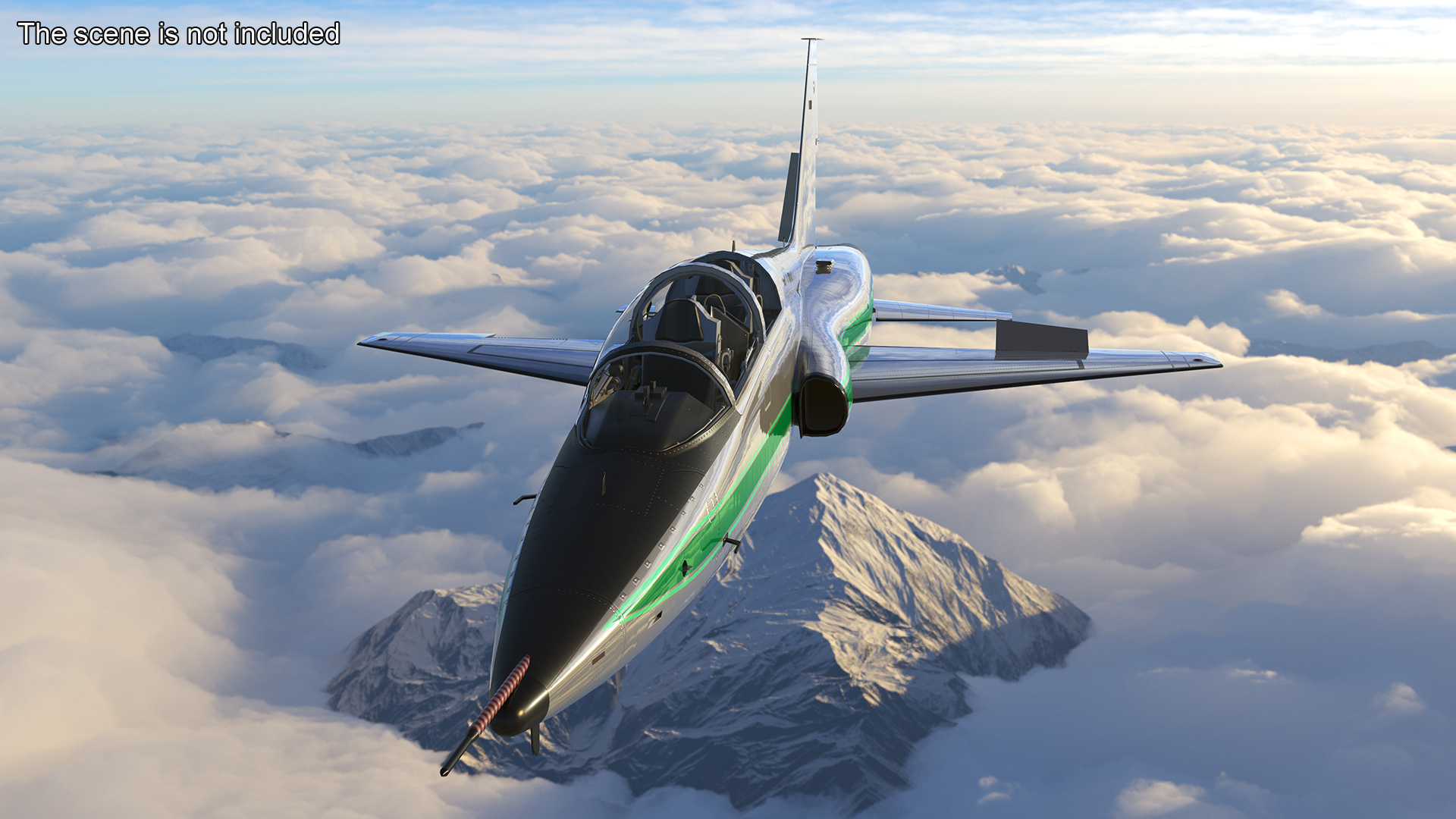 Two-seat Supersonic Jet Trainer Grey Rigged for Maya 3D