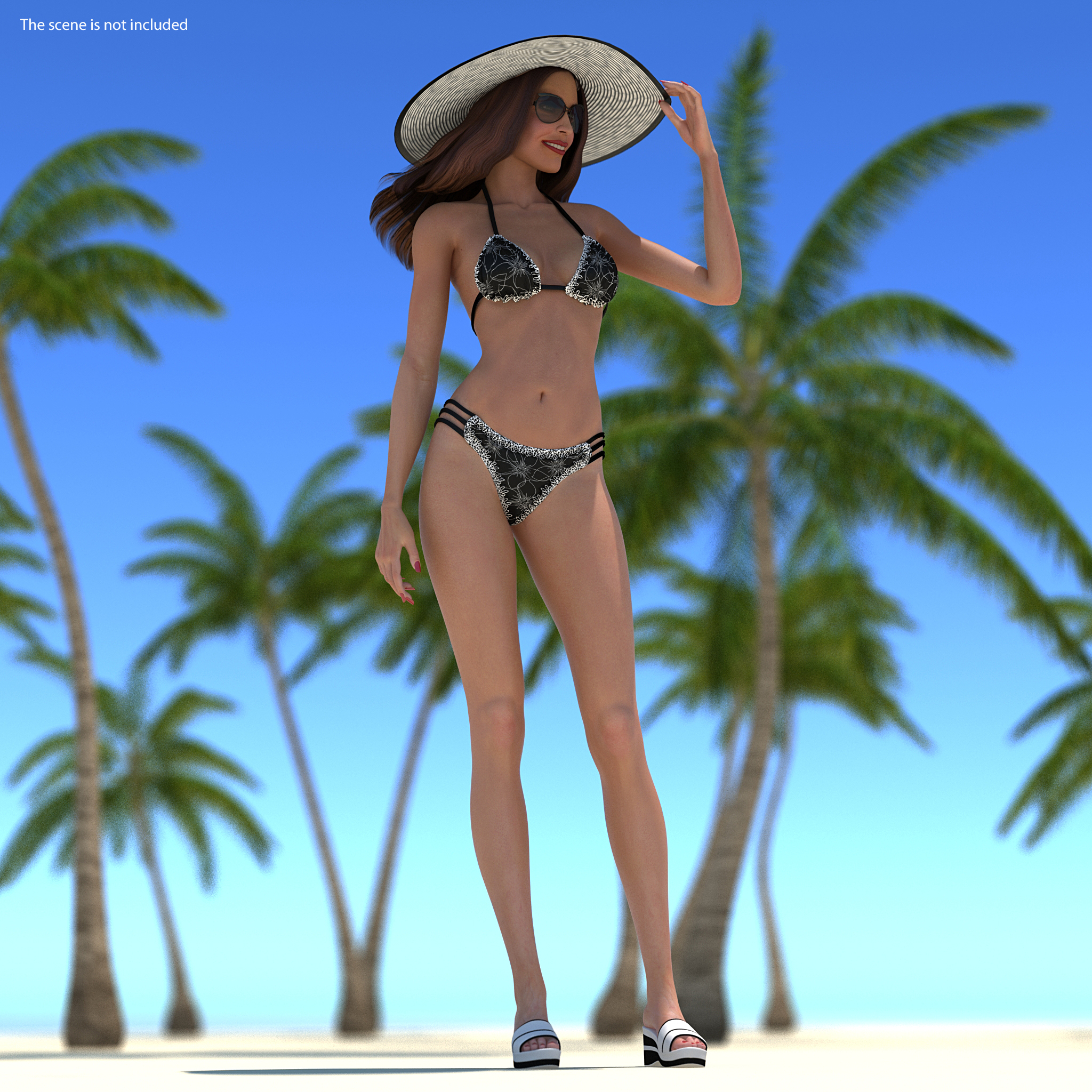 3D model Bikini Girl Standing Pose