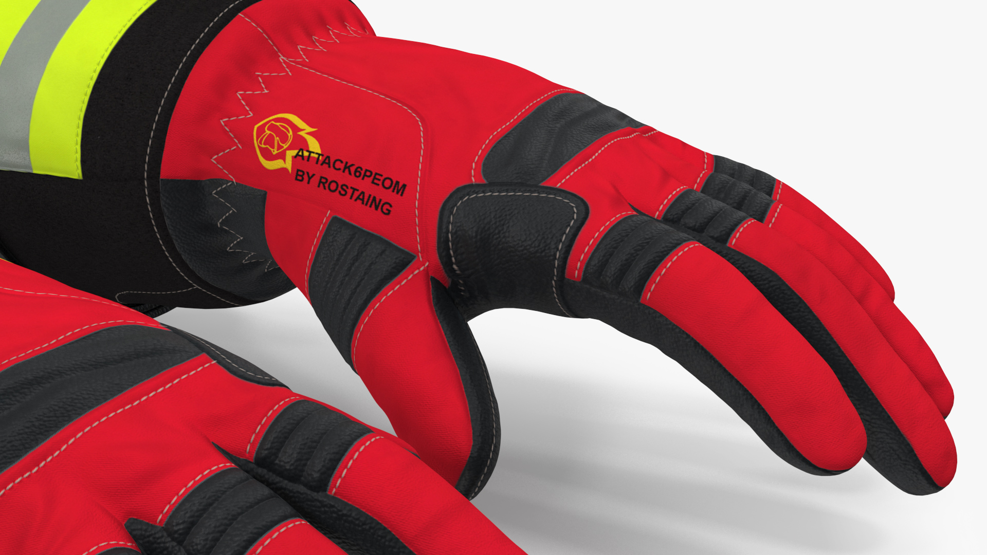 Firefighting Gloves 3D model