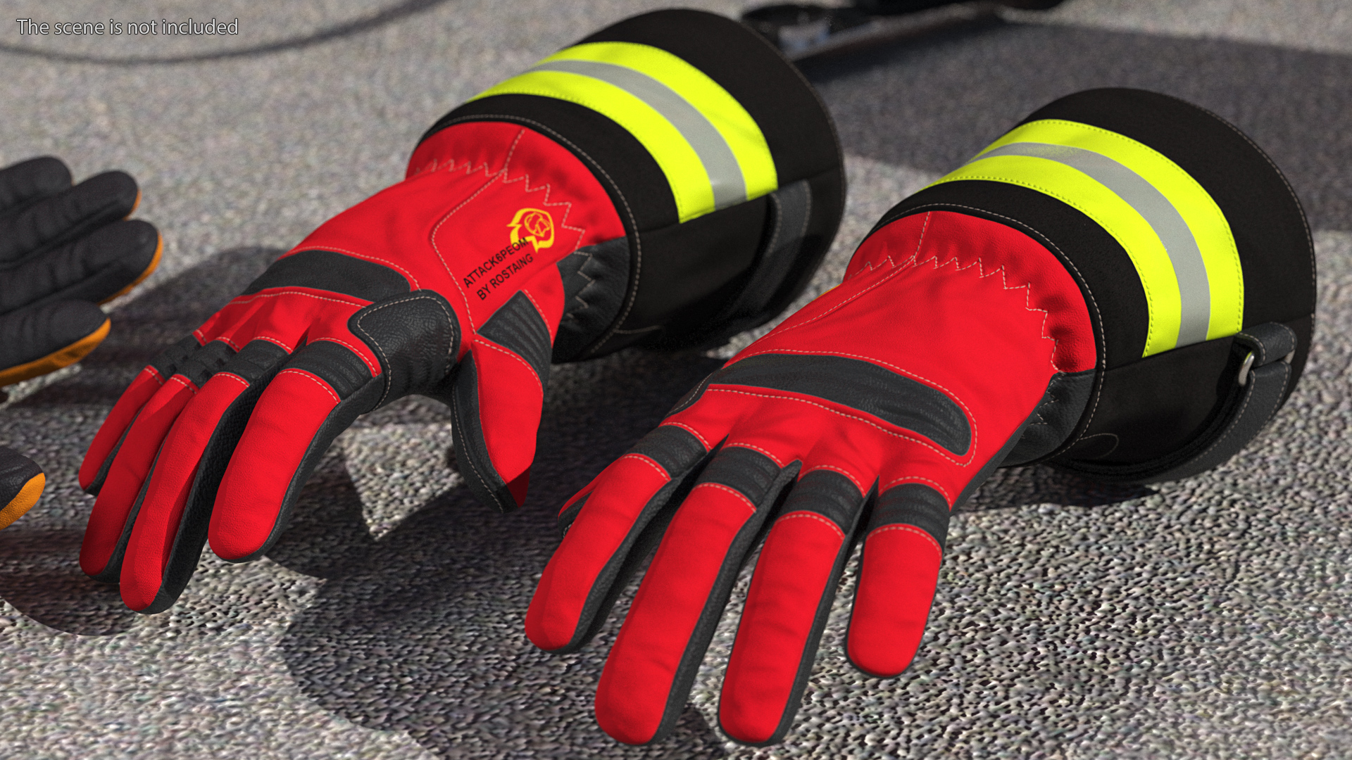 Firefighting Gloves 3D model