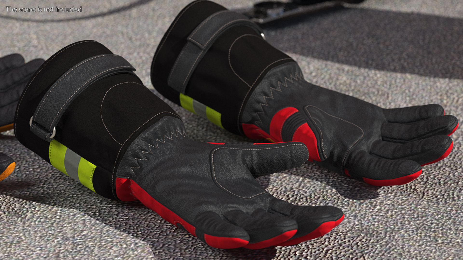 Firefighting Gloves 3D model