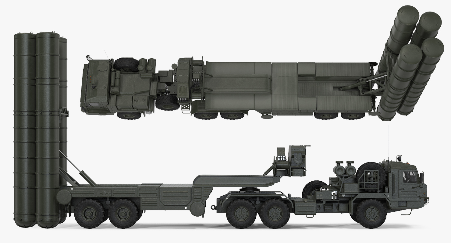 3D S 400 Triumf Launch Vehicle Battle Position model