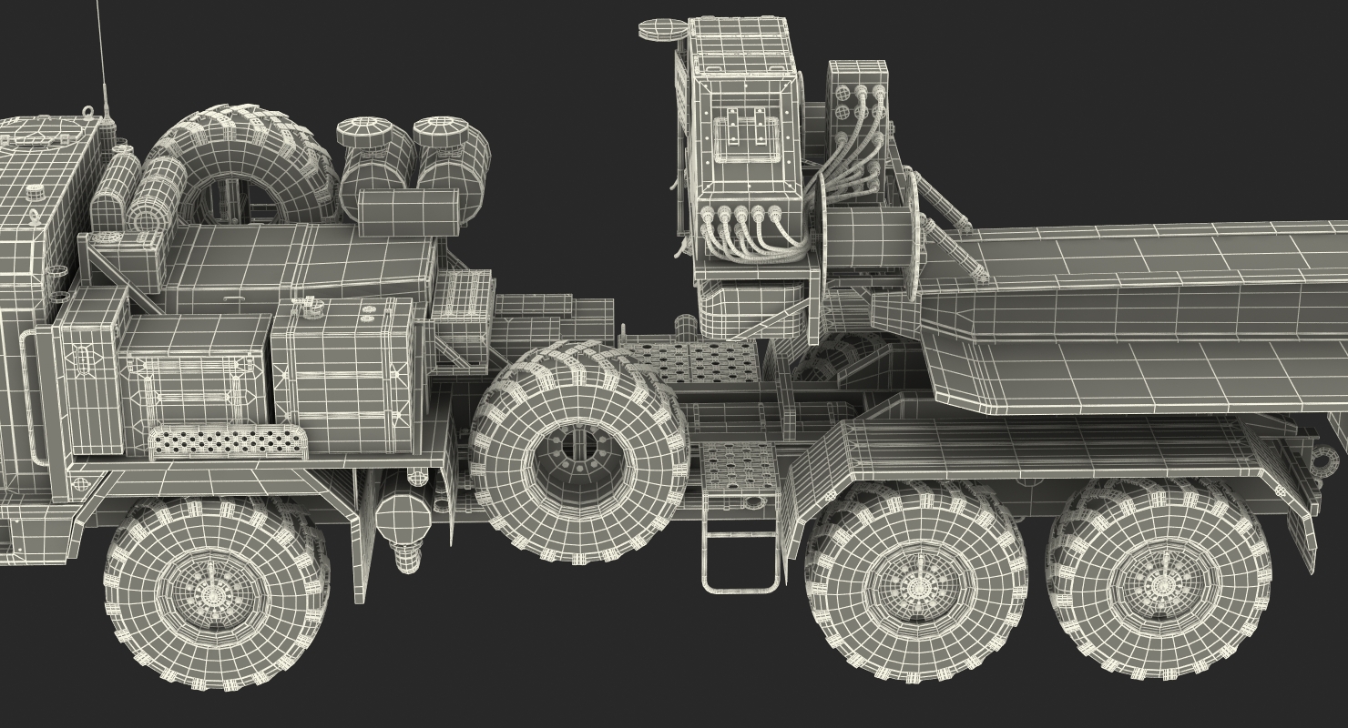 3D S 400 Triumf Launch Vehicle Battle Position model