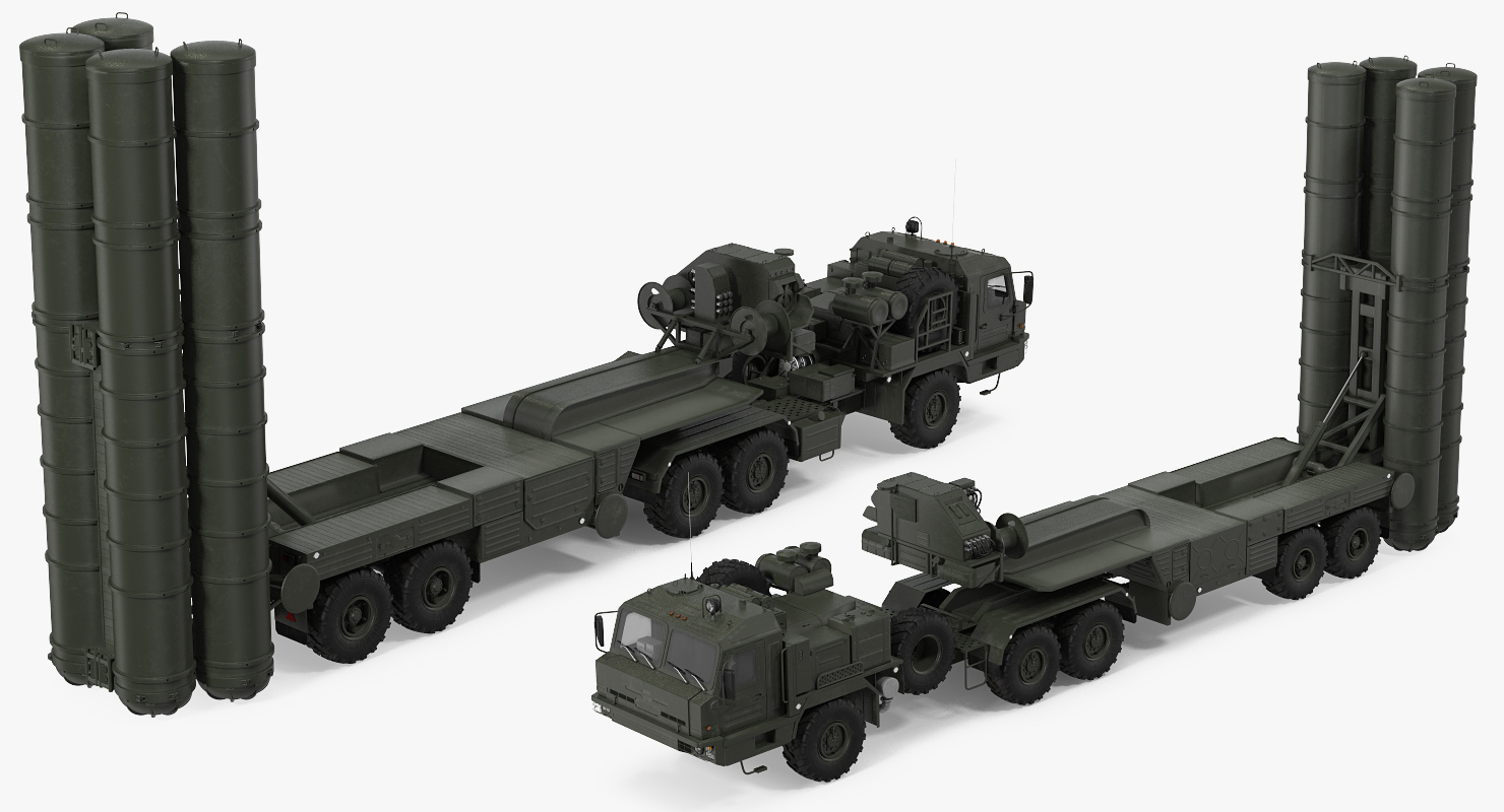 3D S 400 Triumf Launch Vehicle Battle Position model