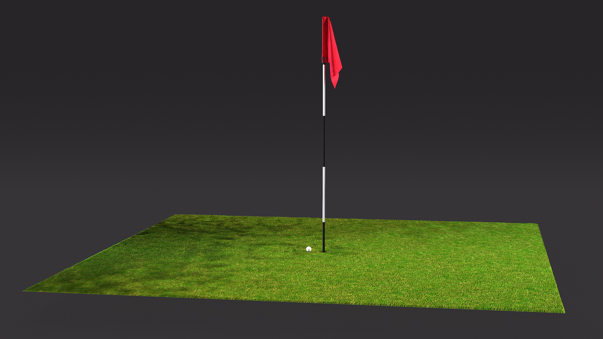 Golf Hole Place Fur 3D model