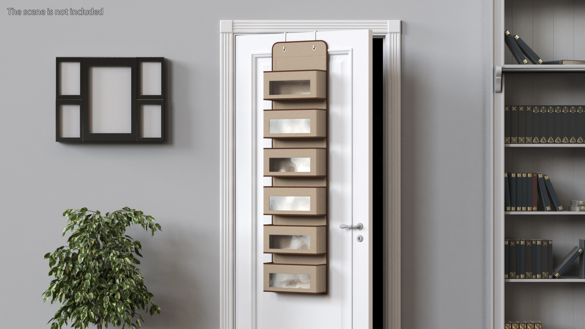 Wall Mount Organizer with Pockets Beige 3D model