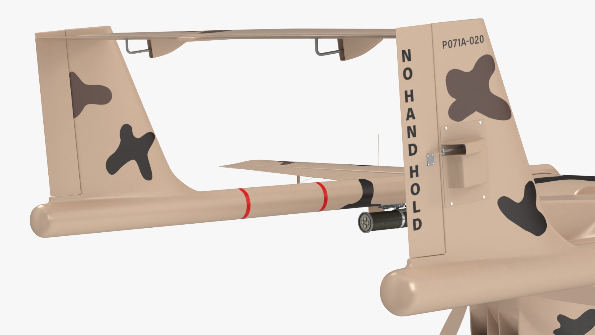 Camouflage Iranian Drone Mohajer-6 3D model