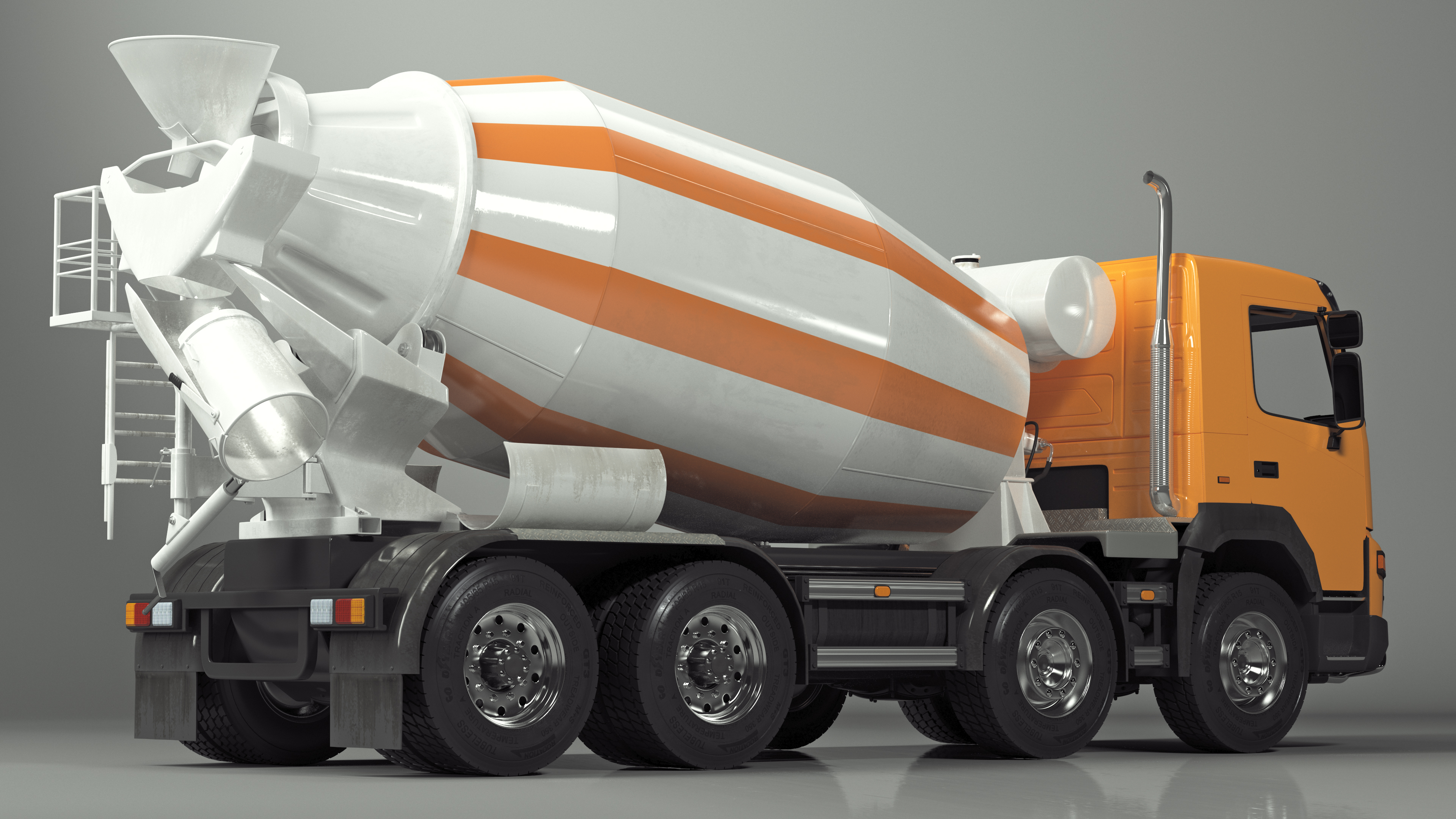 Concrete Mixer Truck Rigged 3D