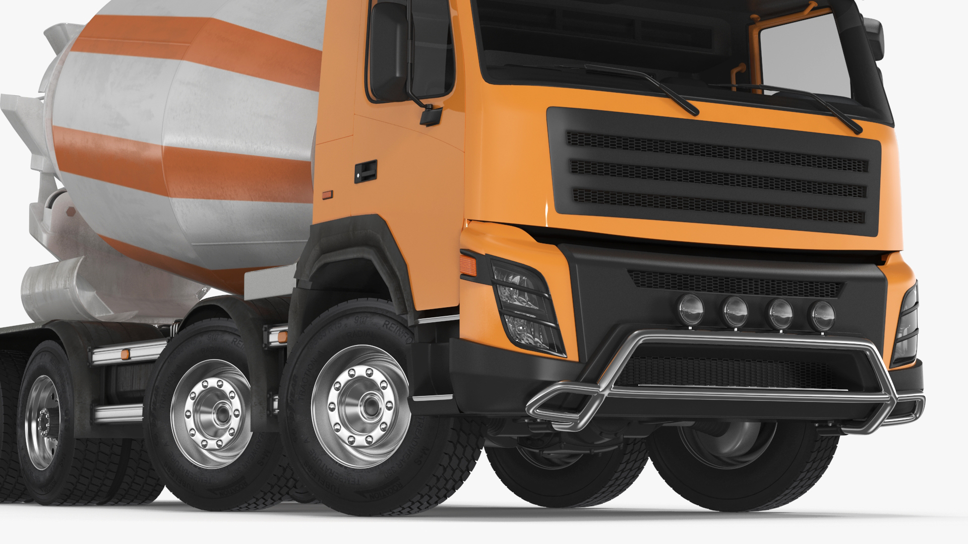 Concrete Mixer Truck Rigged 3D