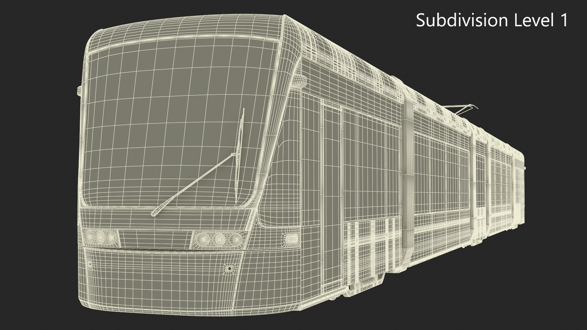 Modern City Tram Simple Interior 3D