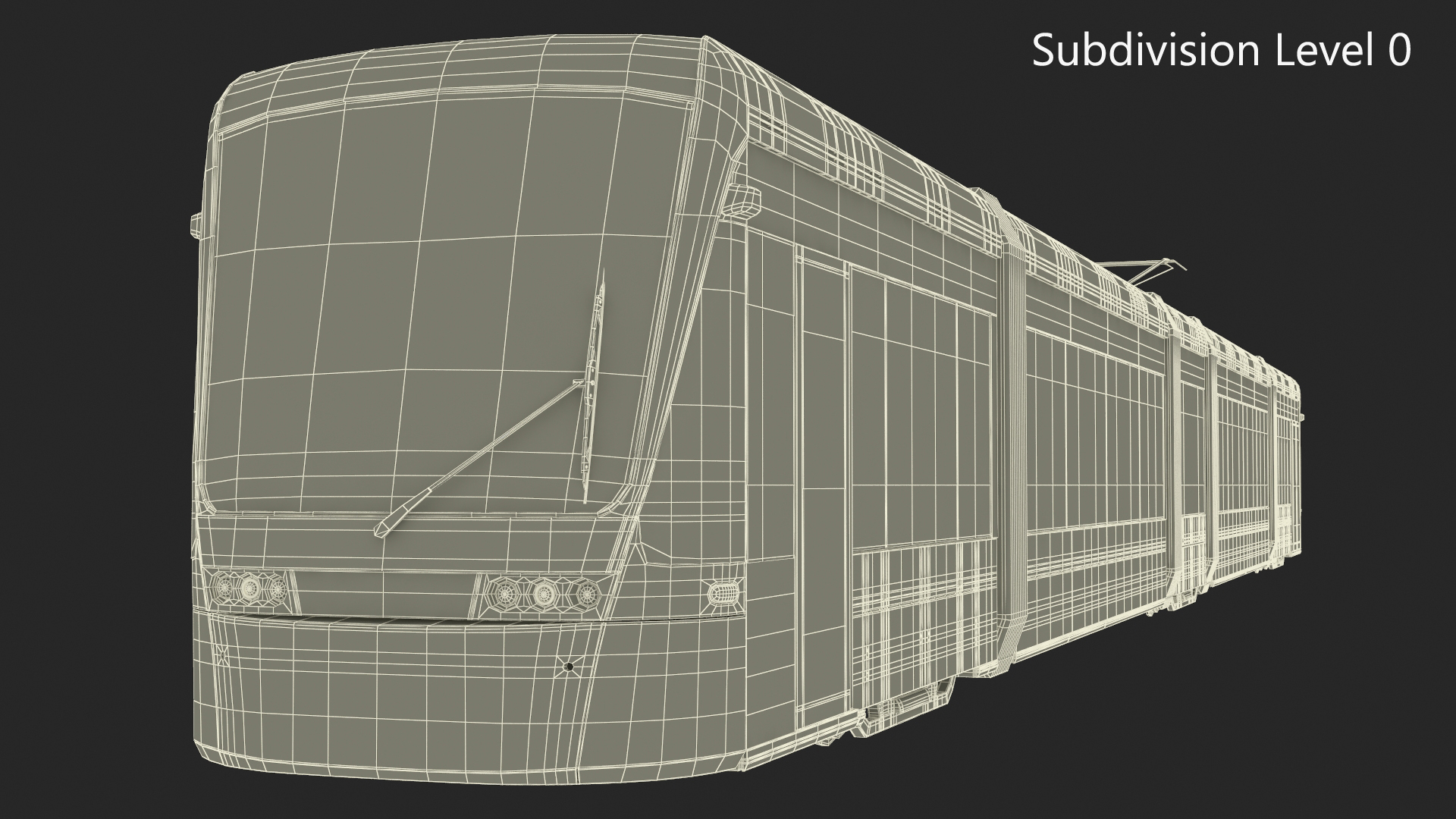 Modern City Tram Simple Interior 3D