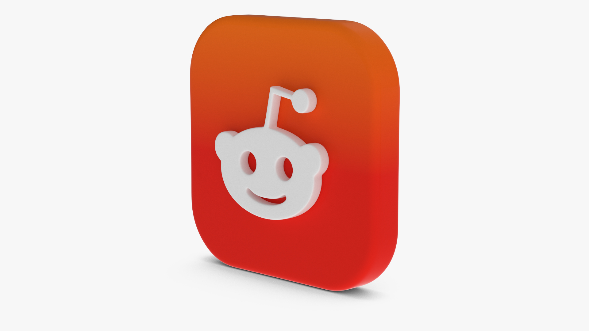 Reddit Social Media Icon 3D model