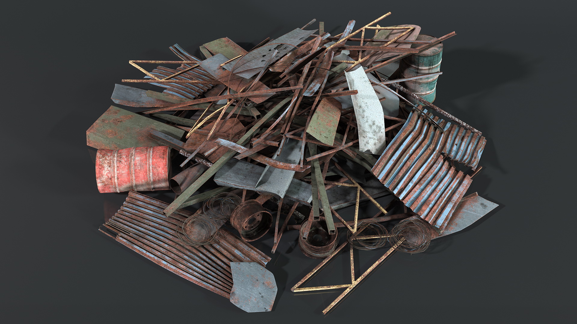 3D model Heap of Metal Debris