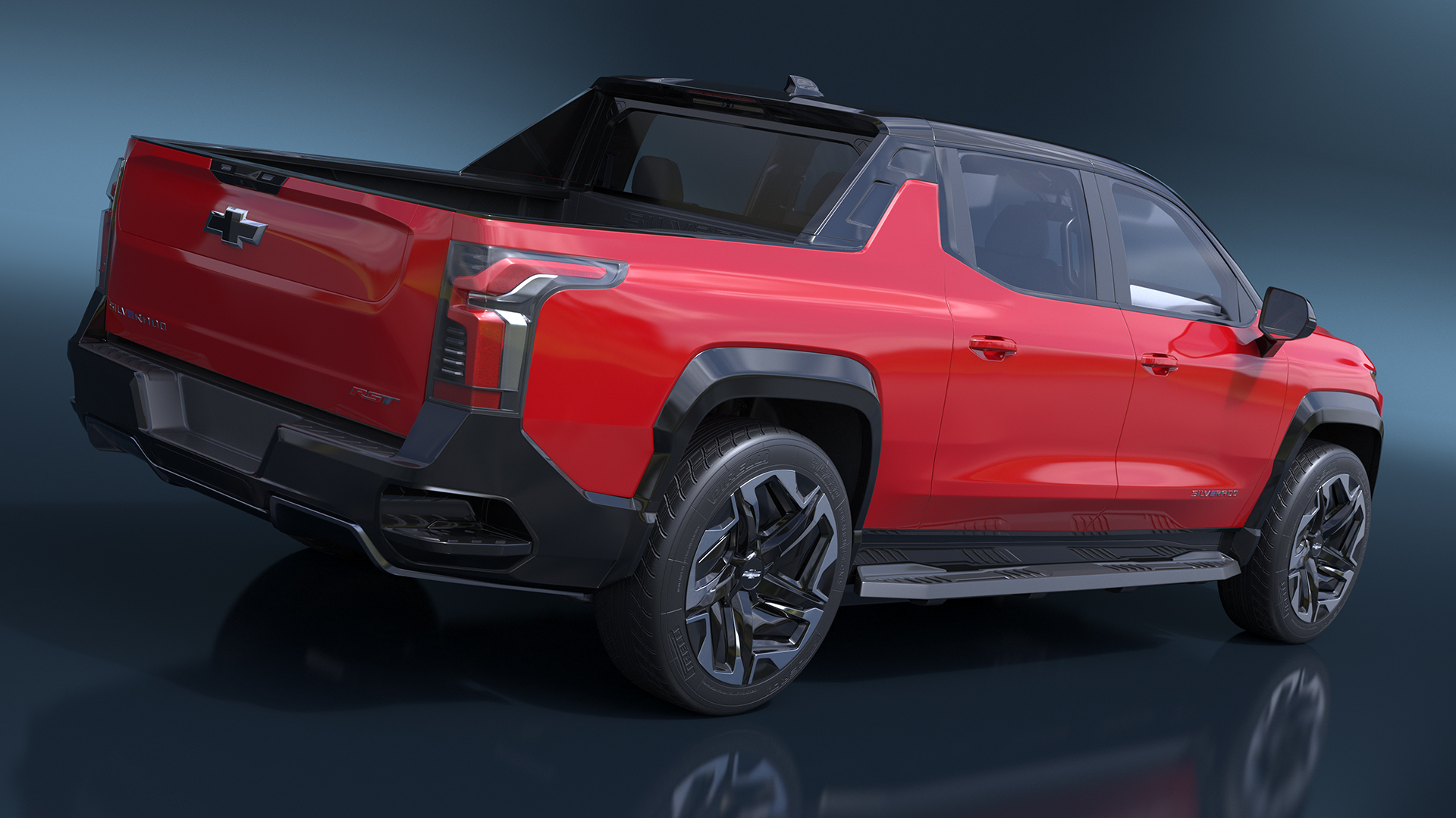 3D Chevrolet Silverado EV 2024 Red