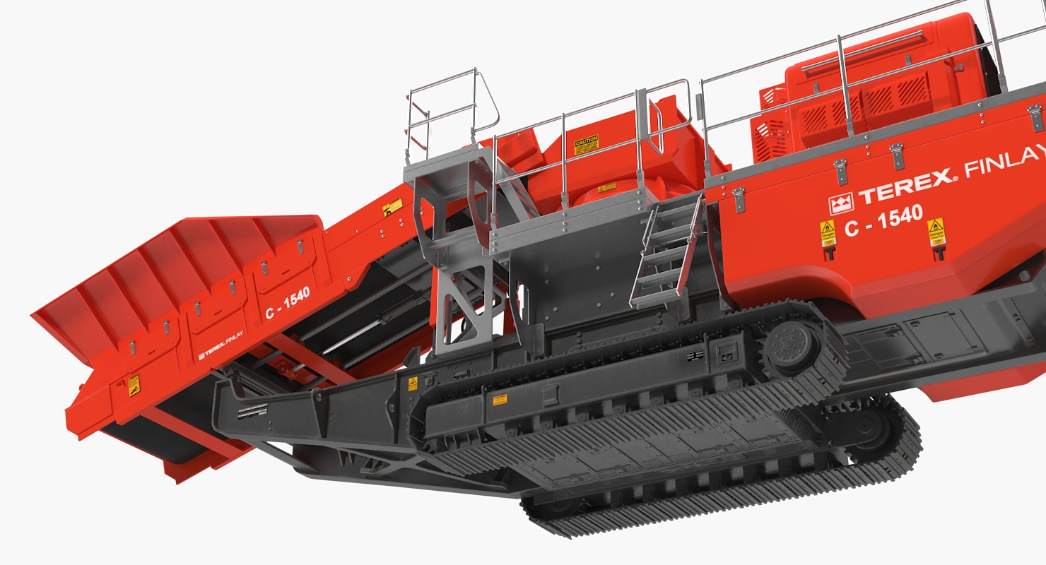 3D Terex Finlay C1540 Mobile Cone Crusher Machine