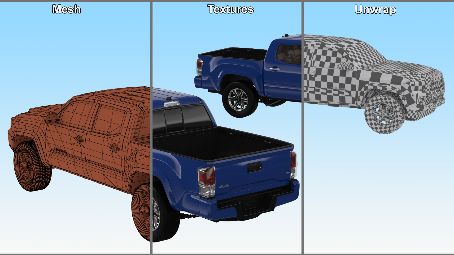 3D model Toyota Tacoma Pickup 2016