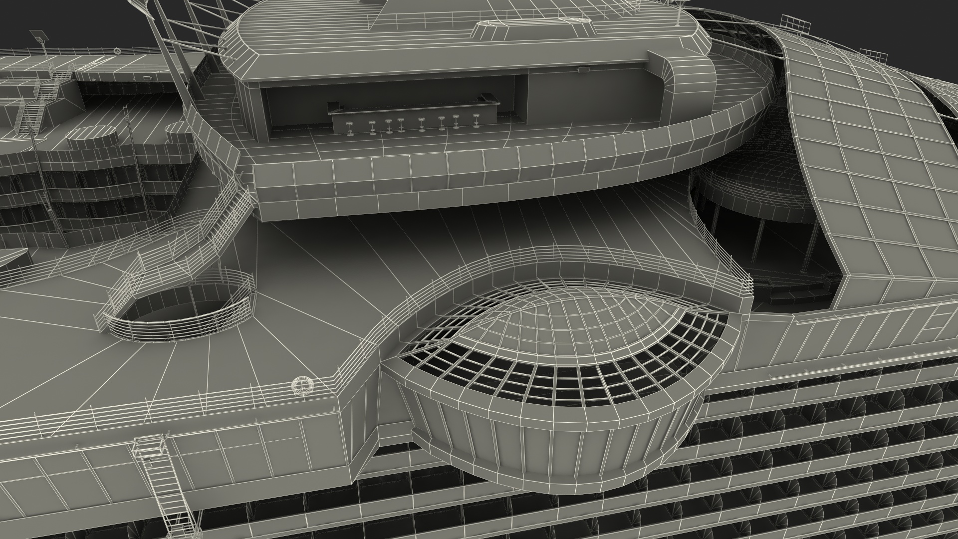 3D Cruise Ship Simple Details