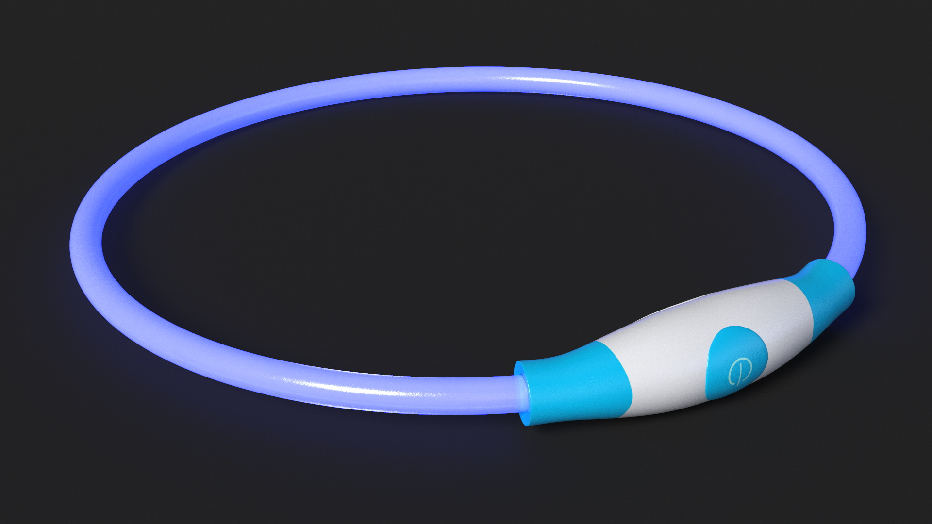 Blue LED Dog Collar 3D model