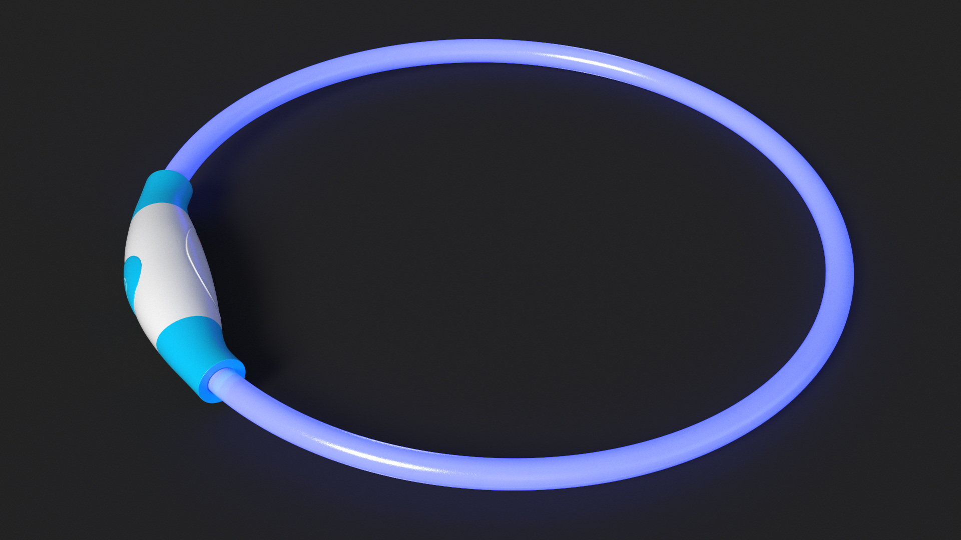 Blue LED Dog Collar 3D model