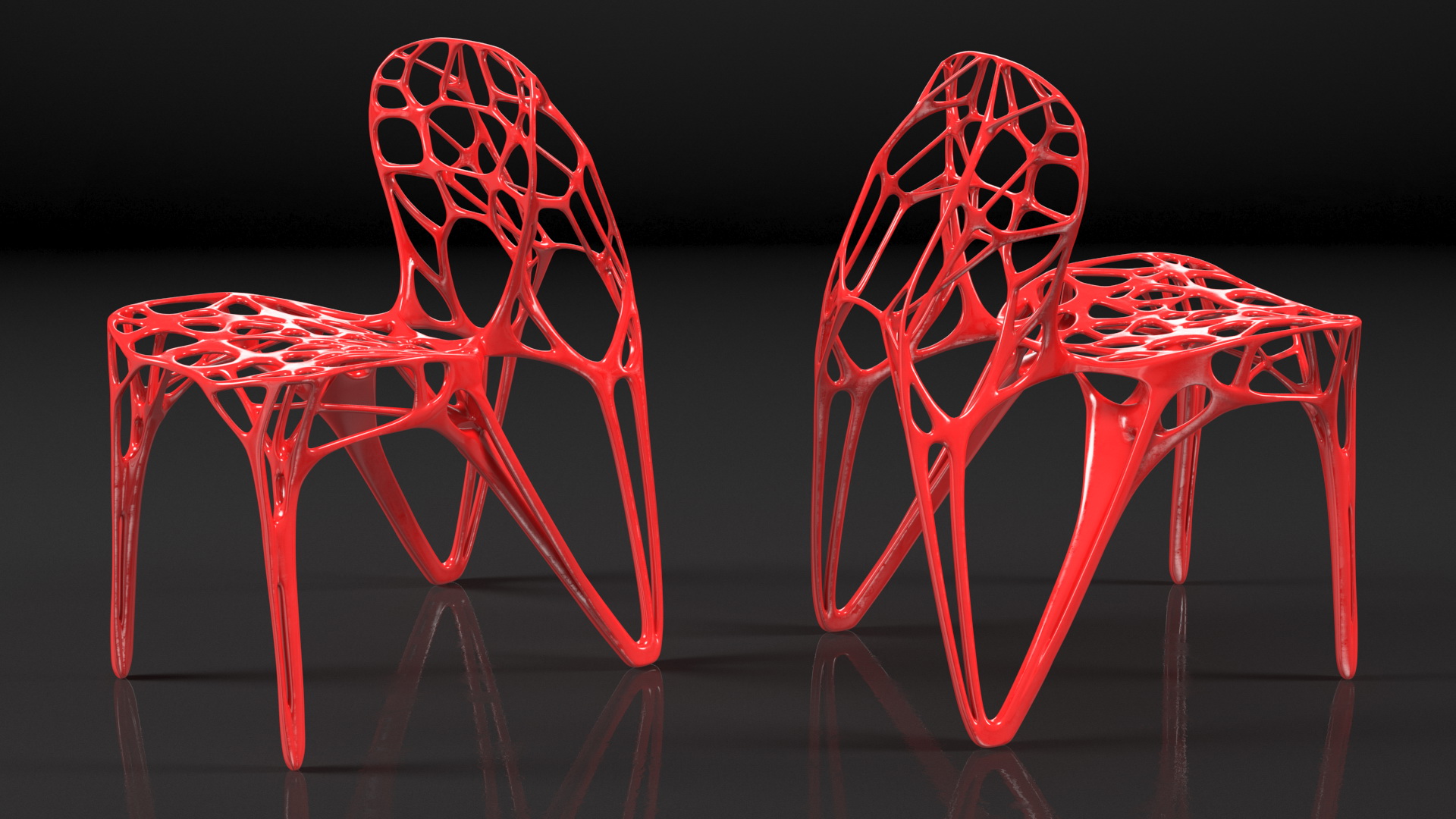 3D model Modern GENERICO Chair Red