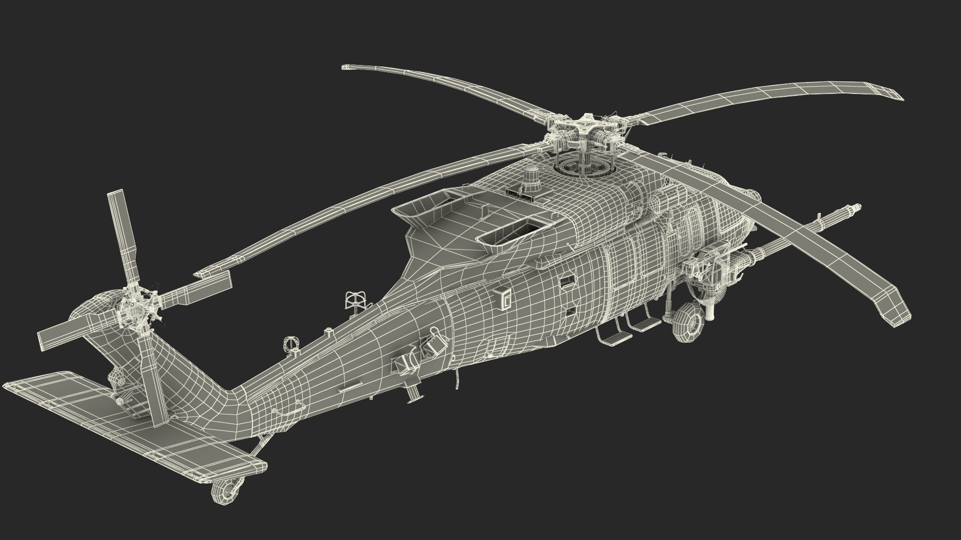 3D Combat Rescue Helicopter Sikorsky HH60 Pave Hawk model