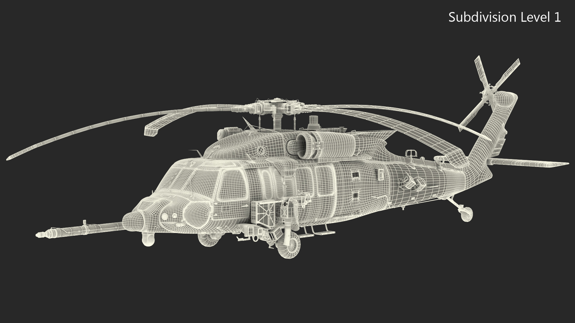 3D Combat Rescue Helicopter Sikorsky HH60 Pave Hawk model