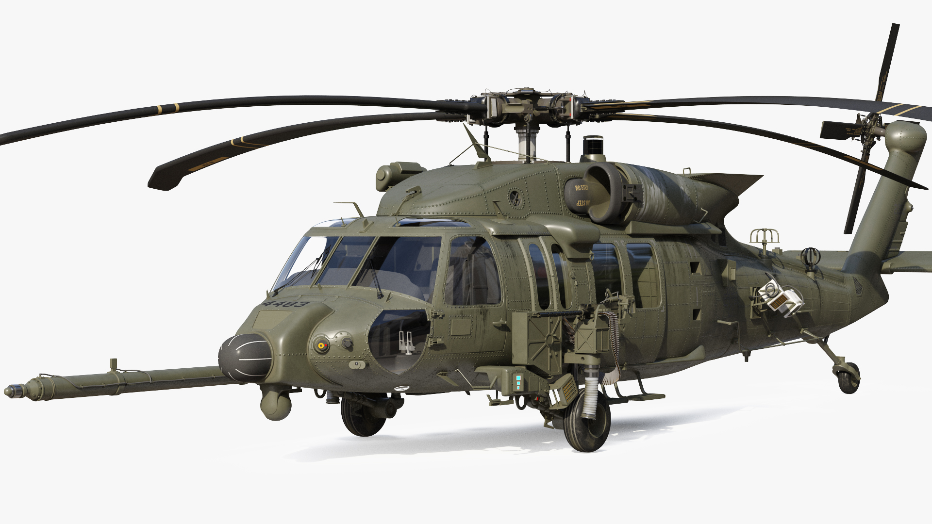 3D Combat Rescue Helicopter Sikorsky HH60 Pave Hawk model